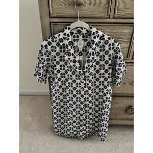 Maeve Geo Lace shirt dress